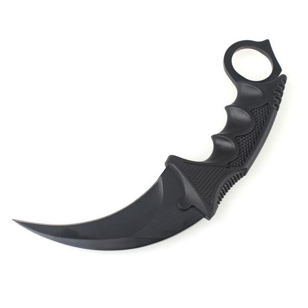 Нож Karambit из CS GО черный для охоты рыбалки и туризма - изображение 1