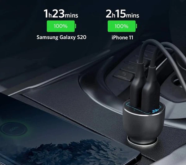 Ładowarka samochodowa Anker PowerDrive III 36W 2xUSB Black (194644085926) - obraz 3
