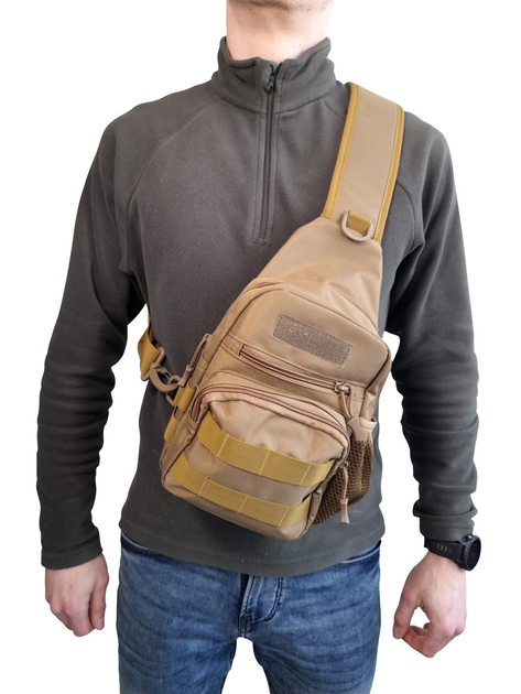 Рюкзак однолямочный - военная сумка через плечо LeRoy Tactical - изображение 1