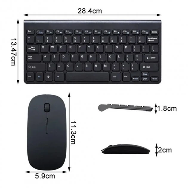 Беспроводная клавиатура и мышь Ultra-thin Combo WM+108S (KA-15073) - изображение 4