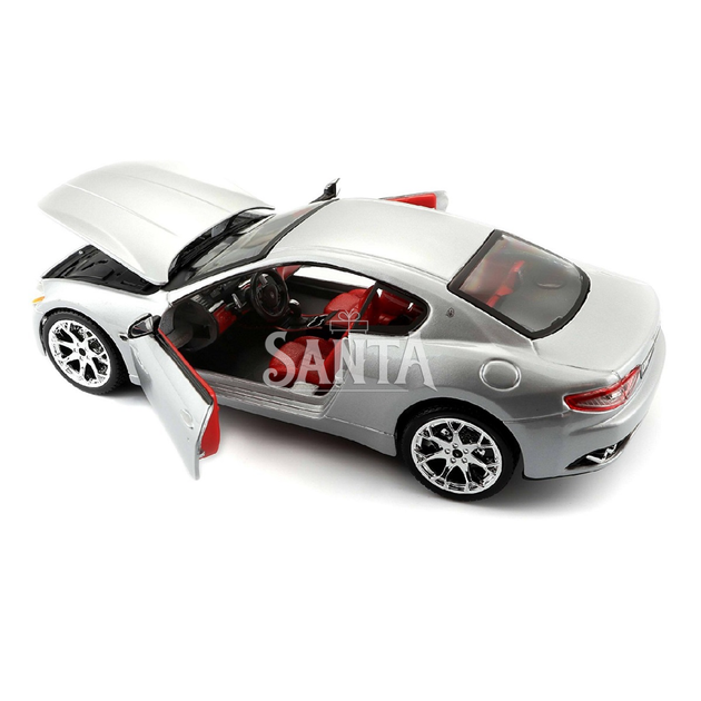 Машинка металева Maserati Grantourismo 2008 «Bburago» Мазераті срібло 8*19*6 см (18-22107) - Фото 2 Машинка металева Maserati Grantourismo 2008 «Bburago» Мазераті срібло 8*19*6 см (18-22107) - зображення 2