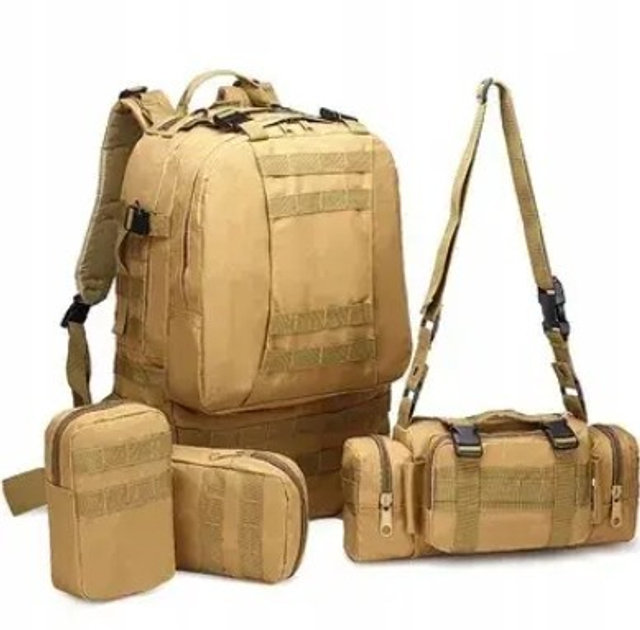 Тактичний рюкзак для виживання 4 в 1 50 л Олива - зображення 1