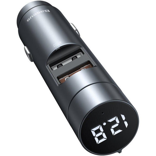 FM-трансмітер BASEUS Energy Column Car Wireless MP3 Charger 18W Dark ...