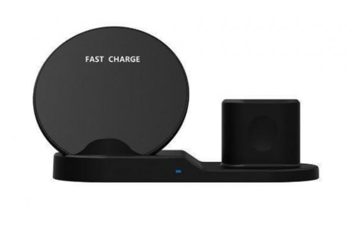 Док-станция Fast Charge 3 в 1 для беспроводной зарядки (смартфона, смарт часов, наушников в кейсе) (KG-834) - Фото 1 Док-станция Fast Charge 3 в 1 для беспроводной зарядки (смартфона, смарт часов, наушников в кейсе) (KG-834) - изображение 1