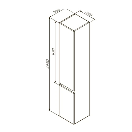 Пенал AM.PM X-Joy 35x165x30см монтаж подвесной белый M85CHR0356WG38 - изображение 2