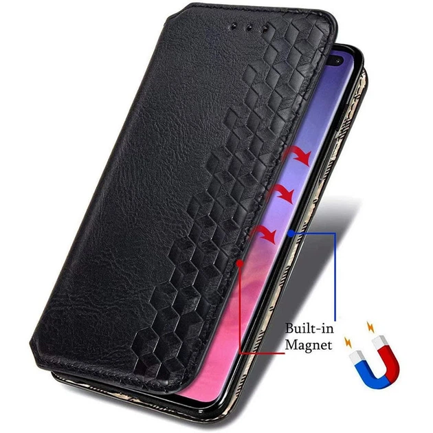 Кожаный чехол-книжка GETMAN Cubic (PU) для Samsung Galaxy A34 5G Черный - изображение 5