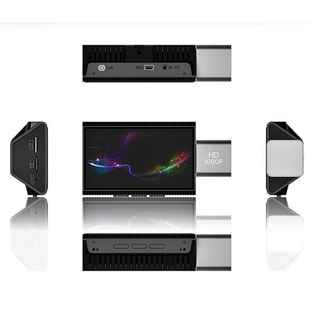 Відеореєстратор 3" 4G Sim GPS WIFI Android Bluetooth Hand Free Full HD DVR K11 Plus з камерою заднього виду - зображення 5