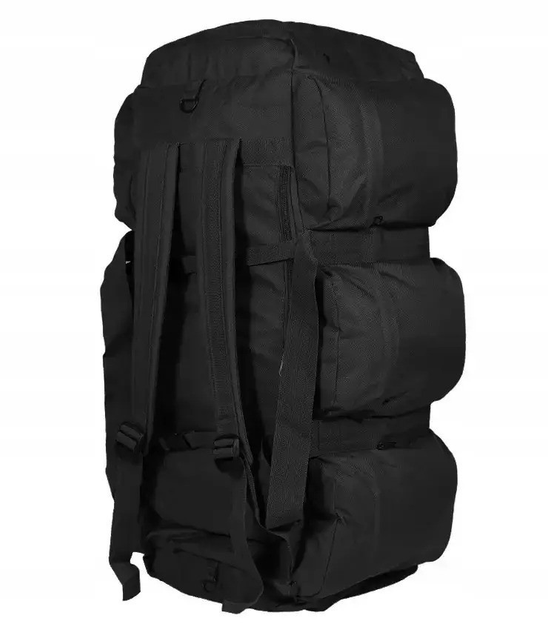 Тактична сумка-рюкзак 2в1 Mil-Tec Combat Duffle 98л ремінець знімний Чорний - зображення 2