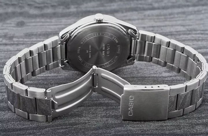 Мужские наручные часы Casio Standard MTP-1302PD-1A2VEF Серебро\черный с золотом экран - изображение 3