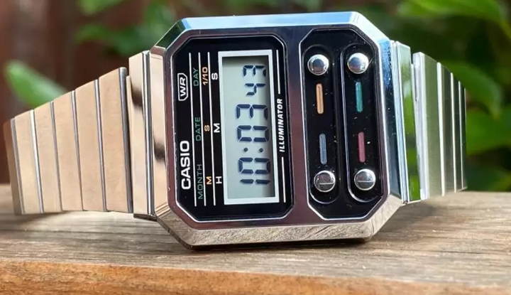 Наручные часы Casio VINTAGE A100WE-1A Серебро - изображение 3
