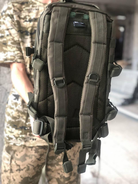 Тактический армейский военный рюкзак MIL-TEC ASSAULT® SMALL 20 л. Olive, ОРИГИНАЛ, MIL-TEC олива - изображение 2