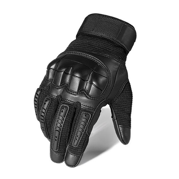 Перчатки тактические Primo Profi полнопалые, сенсорные, размер L - Black - изображение 1