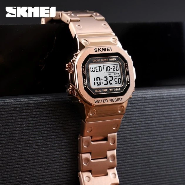 Женские часы SKMEI 1433 Розовое золото - изображение 6