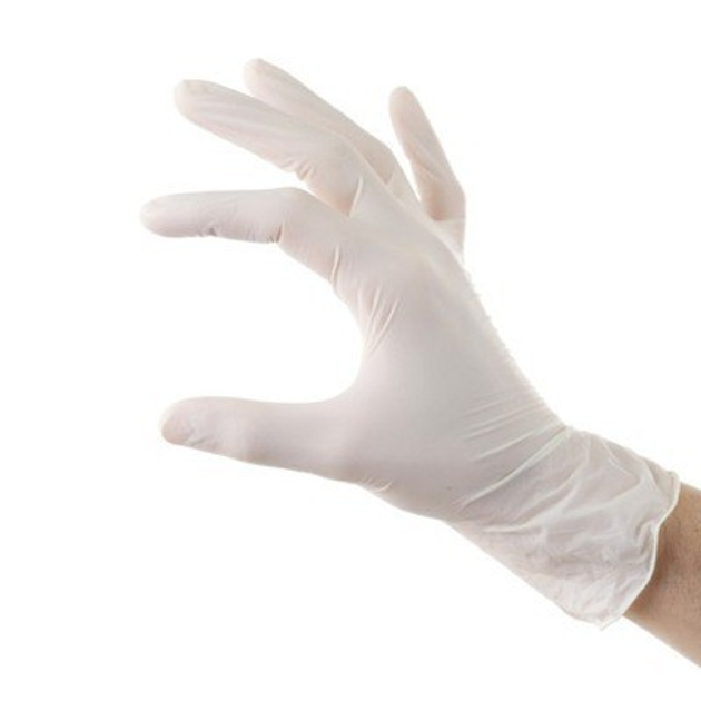 Латексные перчатки неопудренные MEDICOM SafeTouch размер ХS белые 100 шт - изображение 1