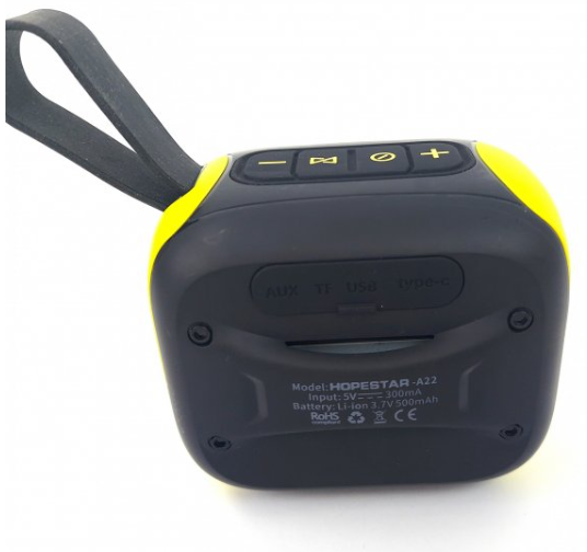 Колонка Bluetooth HOPESTAR A22 Чорна з жовтим (KG-4379) - зображення 2
