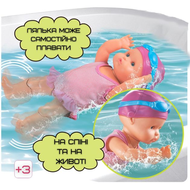 Плавающая Кукла Интерактивная Для Ванной Шарнирные Ножки Swimming Doll Девочка Плавчиха 33 см - изображение 4