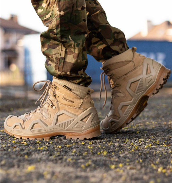 Тактичні черевики single sword Туреччина, військові черевики, берці койот 45 р + термошкарпетки (338097) - зображення 2
