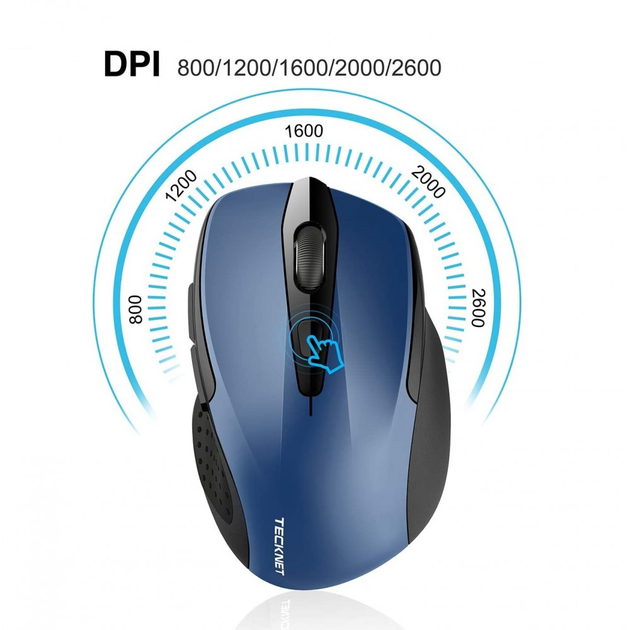 Беспроводная Bluetooth Мышь Tecknet M003 Blue - изображение 2