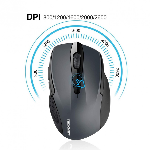 Беспроводная Bluetooth Мышь Tecknet M003 Grey - изображение 2