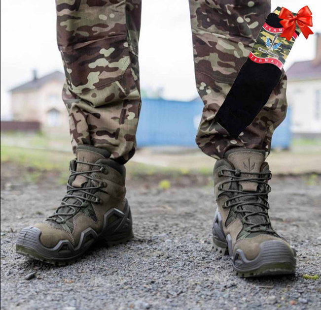 Тактичні черевики single sword Туреччина, військові черевики, берці олива 44 р + термошкарпетки (338087) - зображення 1