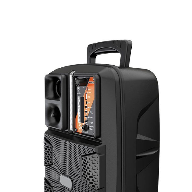 Портативна акустична система з караоке мікрофоном Winso WS46Dancer Bluetooth колонка з RGB підсвічуванням 15Вт - зображення 6