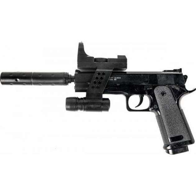 Игрушечный пистолет "Beretta 92 с глушителем и лазарным прицелом ...