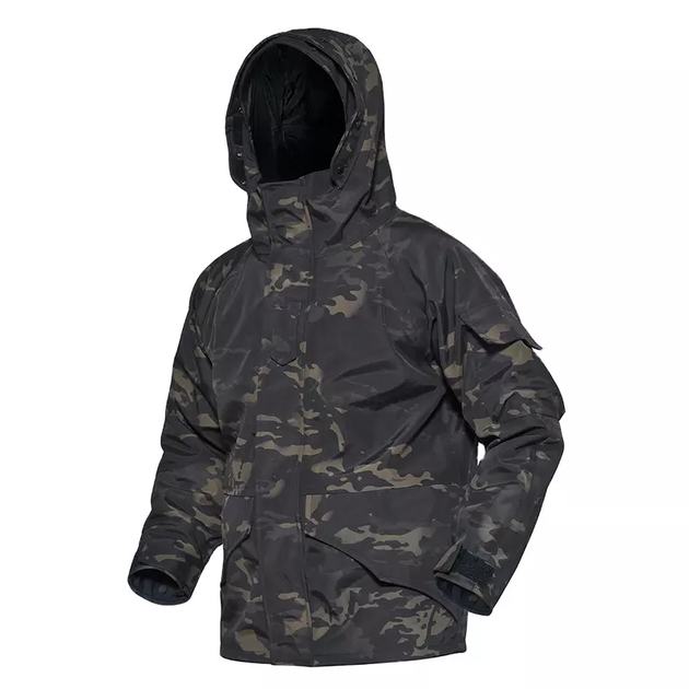 Куртка тактическая зимняя с флисовой подкладкой мультикам темный L - изображение 1