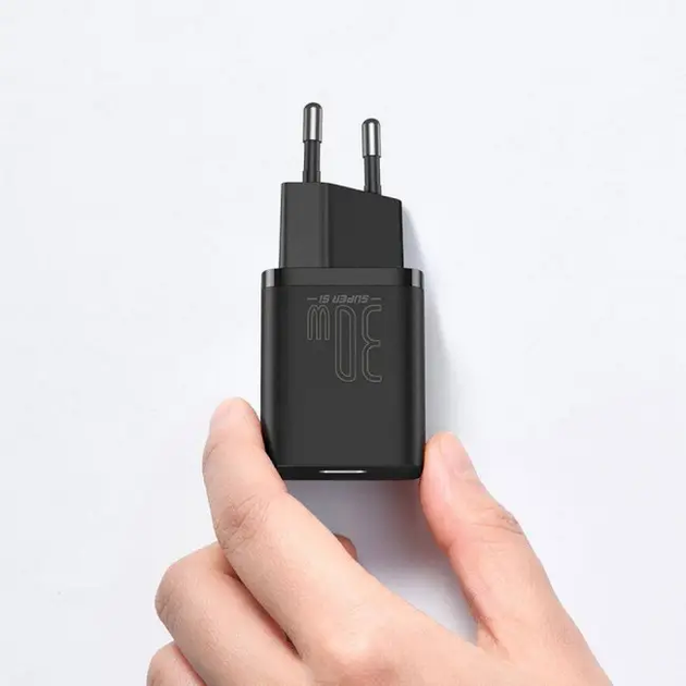 Зарядний пристрій BASEUS Super Si Quick Charger IC 30W Black (CCSUP-J01) - зображення 4