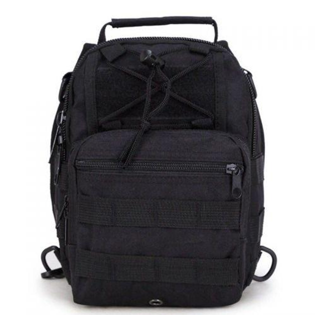 Тактическая военная сумка рюкзак OXFORD 600D Black - изображение 1