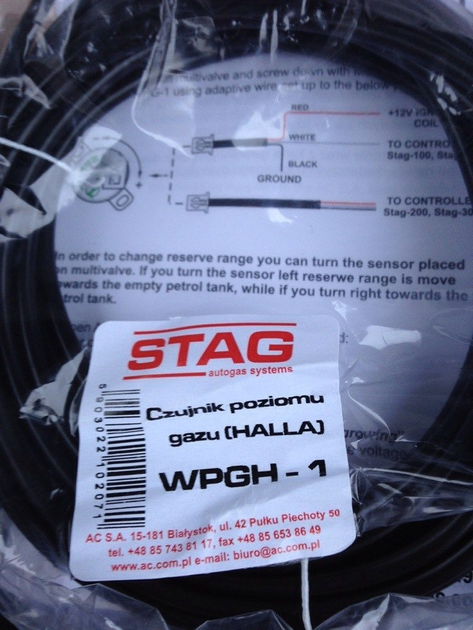 Датчик уровня газа в баллоне ГБО Stag WPGH-1 (50 кОм) – фото, отзывы ...