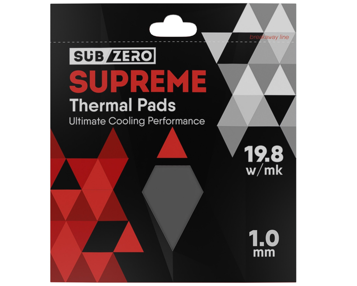 Термопрокладка SubZero SUPREME 100x100x1.0 мм SubZero Thermal Pad 19.8 W/mK сіра - изображение 1