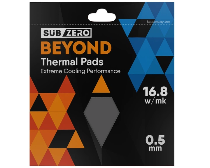 Термопрокладка SubZero BEYOND 100x100x0.5 мм SubZero Thermal Pad 16.8 W/mK сіра - Фото 1 Термопрокладка SubZero BEYOND 100x100x0.5 мм SubZero Thermal Pad 16.8 W/mK сіра - изображение 1