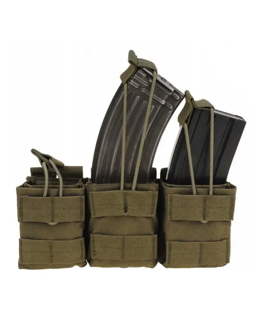 Подсумок stacker molle 101inc для 6 магазинов m4/ak - изображение 2