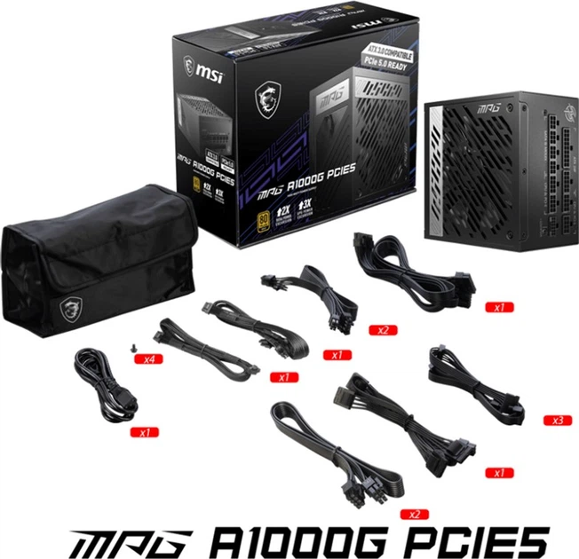 Блок питания MSI MPG A1000G PCIE5 – фото, отзывы, характеристики в