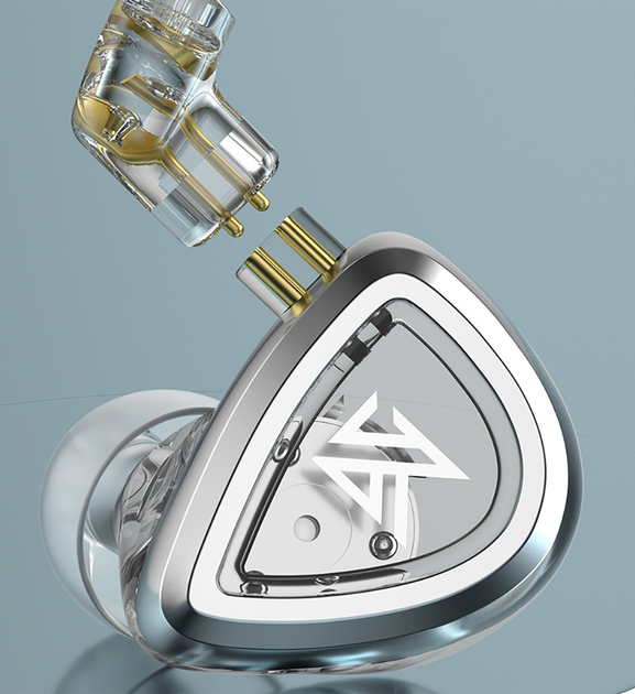 Проводные вакуумные наушники KZ EDA Balanced Edition с микрофоном 3.5 L-Jack Серебристый - изображение 7