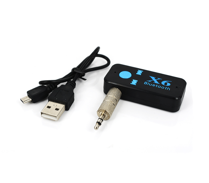 Автомобильный аудио-адаптер AUX Buetooth Wireless Receiver X6 +EDR модулятор Черный - изображение 6