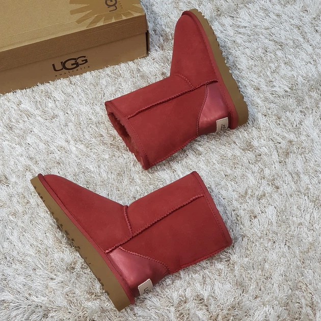 Угги женские яркие красные зимние средние замшевые 38, 5825вз, UGG - изображение 6