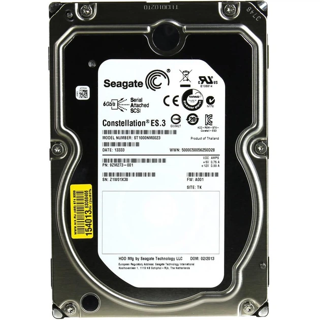 Жорсткий диск для сервера Seagate 3.5" 1TB # ST1000NM0023-WL-FR # - изображение 2