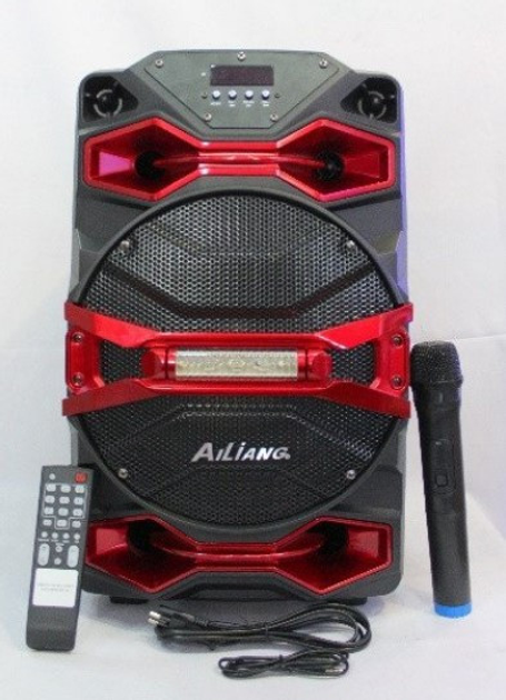 Колонка на акумуляторі з бездротовим мікрофоном Ailiang UF-1018 /100W (USB/Bluetooth/FM) - зображення 1