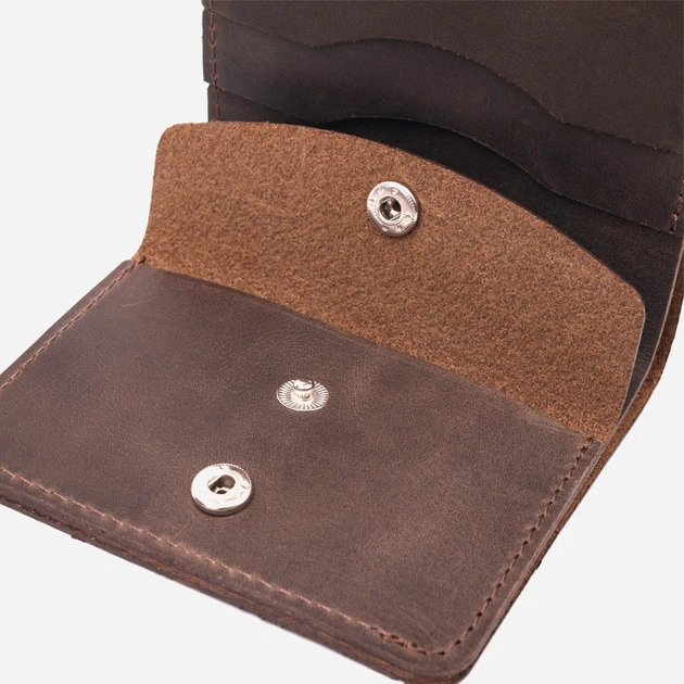 Портмоне шкіряне Shvigel leather-16601 Коричневе - зображення 3