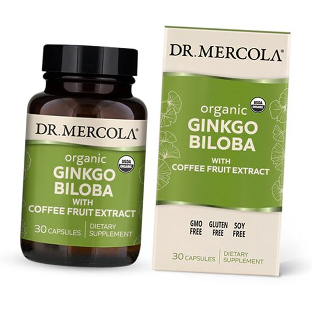 Органический гинкго билоба с экстрактом плодов кофе, Organic Ginkgo Biloba  with Coffee Fruit Extract, Dr. Mercola 30капс (71387018) – низкие цены,  кредит, оплата частями в интернет-магазине ROZETKA | Купить в Украине:  Киеве,