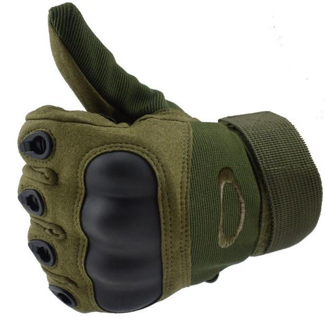 Тактические перчатки полнопалые Oakley олива размер M (11719) - изображение 2