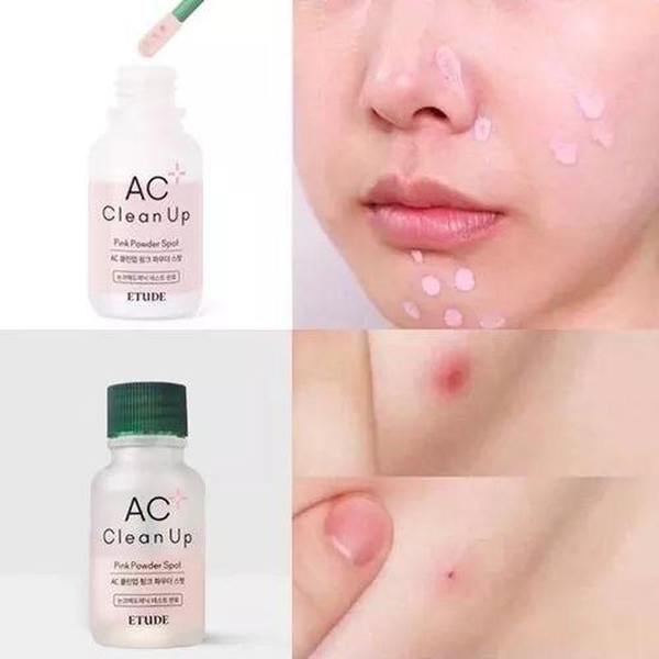 Двухфазная сыворотка ETUDE HOUSE AC Clean Up Pink Powder Spot для точечного применения при высыпаниях, 15 мл - Фото 3 Двухфазная сыворотка ETUDE HOUSE AC Clean Up Pink Powder Spot для точечного применения при высыпаниях, 15 мл - изображение 3