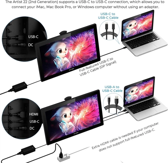 Графический монитор XP-Pen Artist 22 (2nd Generation) Black