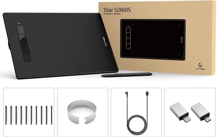 Графічний планшет XP-Pen Star G960S Plus Black (Star G960S Plus