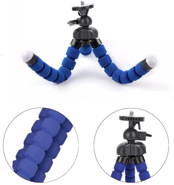 Настольный штатив гибкий (трипод) Alitek Flexible Sponge Short Blue (A-620900) - изображение 4