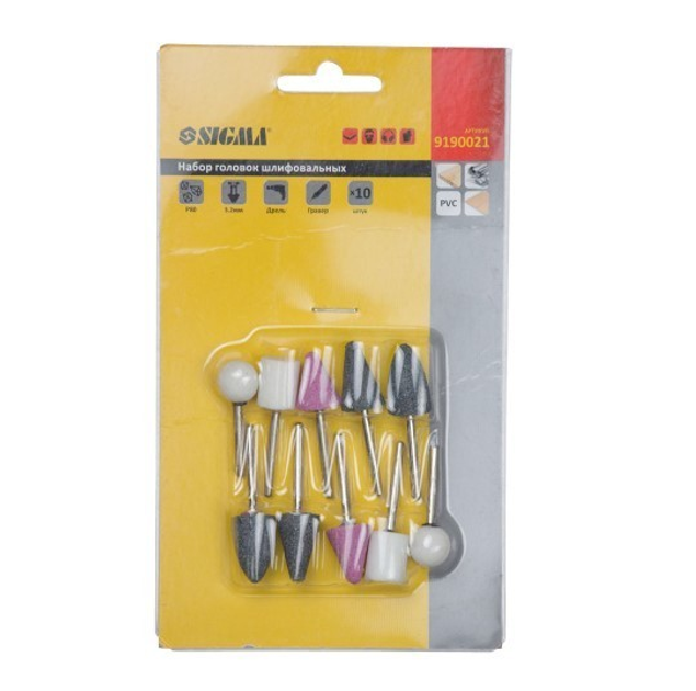 Точильные камни для дрели 10шт хвостовик Ø3.2мм SIGMA 9190021 – фото ...