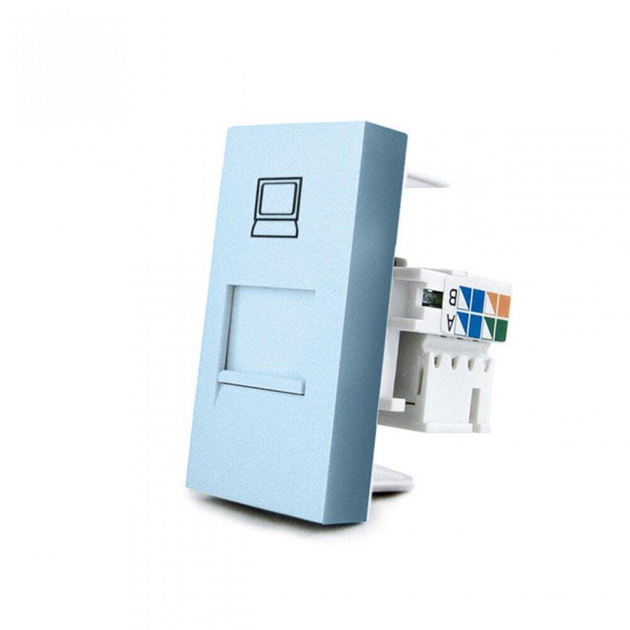 Механизм розетка интернет RJ-45 Livolo голубой (C7-1C-19) – фото ...