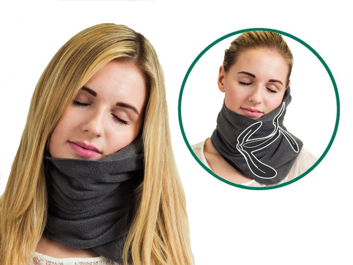 VTRP Подушка шарф для подорожей Travel Pillow Gray 18х18 см (TP-854-GR) - зображення 4