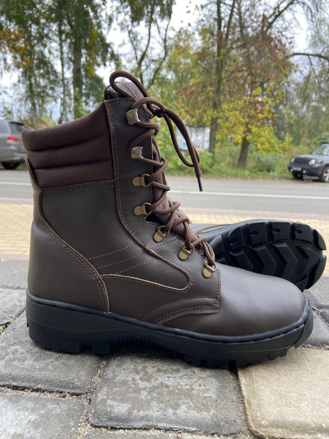 Берцы зимние , обувь для военных KROK BЗ2, 44 размер, коричневые, 01.44 - изображение 1